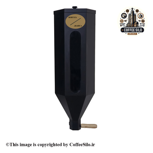 سیلو قهوه فلزی 8 کیلویی مدل 6 ضلعی مسترکافه