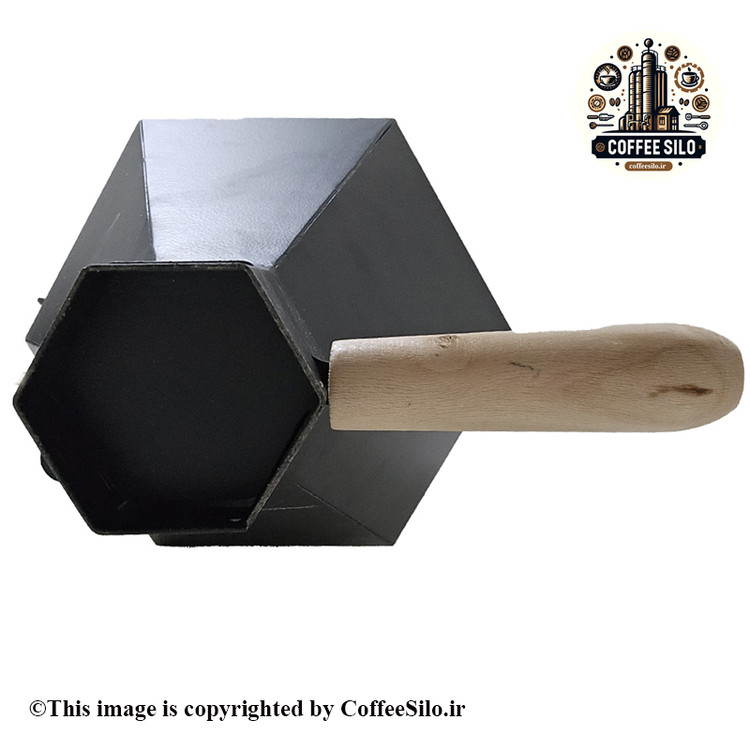 سیلو قهوه فلزی 8 کیلویی مدل 6 ضلعی مسترکافه